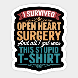 Open Heart Surgery Survivor Post Attack Recovery Gift Sticker